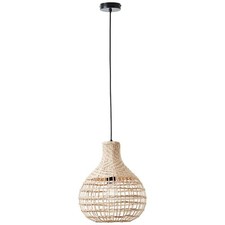 Brilliant Decken Pendel Hänge Lampe Leuchte SOUTHSEA Metall Rattan natur 32,5 cm