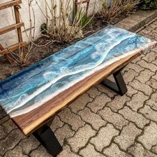 Ocean Blue Epoxy River Table