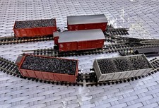 Konvolut 5x Trix Express H0  Guss Güterwagen 50er-Jahre teils mit Kohleeinsatz