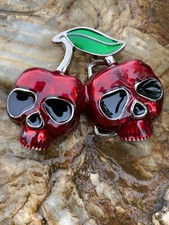 Gürtelschnalle skull kirsche - gürtelschnalle, skull/kirsche