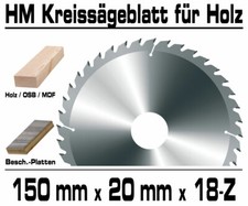 Hartmetall Kreissägeblatt 150