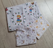 DDR Kinder Bettwäsche 3tlg  Kopfkissen u Bettbezug 80x80 und 90x120cm