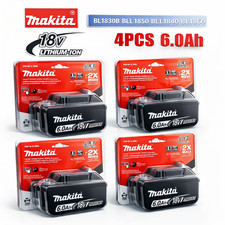4 x Makita BL1860 Akku 18V 6AH