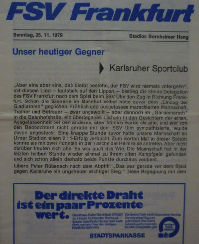 Stadionheft fsv frankfurt - stadionheft,