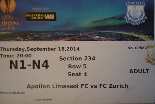 Ticket uefa 2014 - ticket, 2014/15