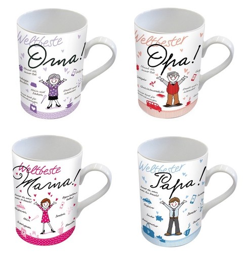 Kaffeebecher oma opa mama - kaffeebecher,
