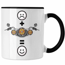 Trendation - Motorrad Tasse Geschenk für Motorradfahrer  :( + Motorrad = :) Lust