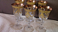 kristall gläser mit Goldrand