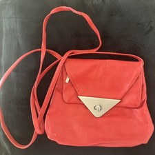 Renato Agni Handtäschchen, kirschrot, Nappaleder