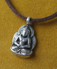Kleines schönes 925er Silber Buddha Amulett - Anhänger aus Nepal