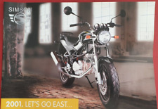 SIMSON  Gesamtkatalog  Fahrzeuge  Jahrgang 2001