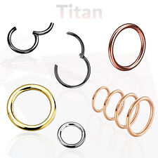 Ring Piercing Septum Nase Lippe Ohr Universal Tragus Helix Titan  +BLITZVERSAND+