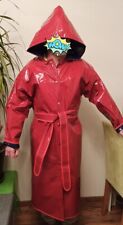 ZWEISEITLICH 2in1 PVC Regencape Lack Gummimantel Raincoat Regenmantel Vintage 