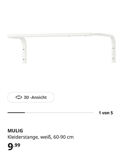 Ikea mulig kleiderstange 90 - ikea,