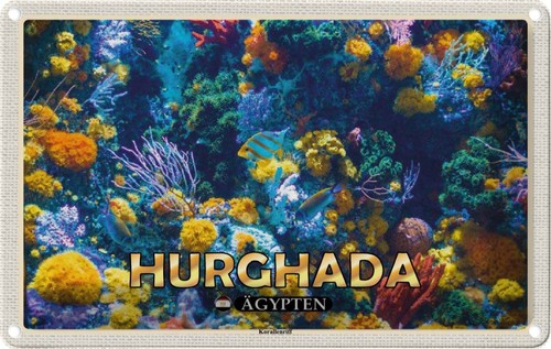 Blechschild 12x18 hurghada - blechschild, cm