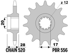 PBR-Ritzel in Stahl für