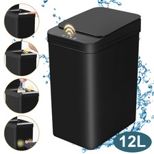 Mülleimer Automatik Sensor Abfalleimer mit Deckel Abfallbehälter 12L Papierkorb