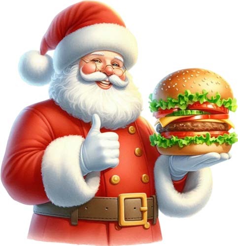 Weihnachten santa hamburger - weihnachten,