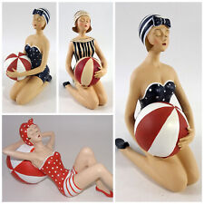 Frau Figur Nixe Badefrau 50er