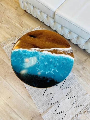 Ocean couchtisch epoxid - couchtisch,,