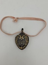 Antike Silber Babyrassel in Herzform teils vergoldet