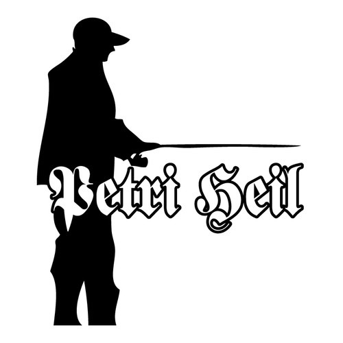 Petri heil angler aufkleber - petri,