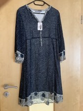 Nile Kleid Blau Beige A-Linie