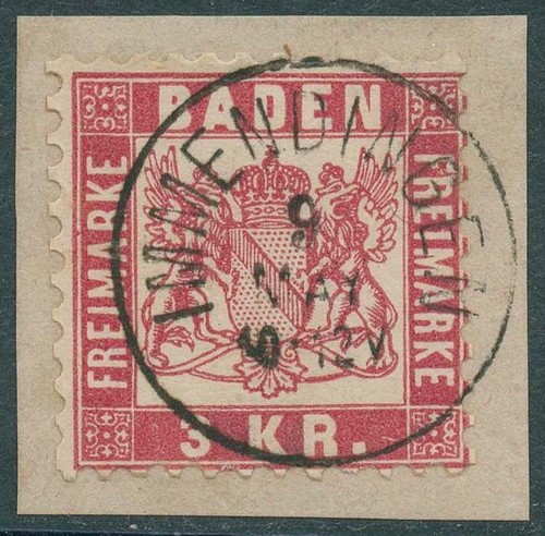 Baden gestempelt mit k1 - 24,