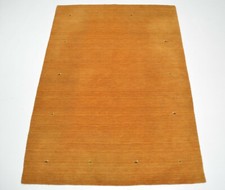 nr EC1245 Moderne handgeknüpfter Teppich Gabbeh Loom ca. 240 x 170 cm Senf