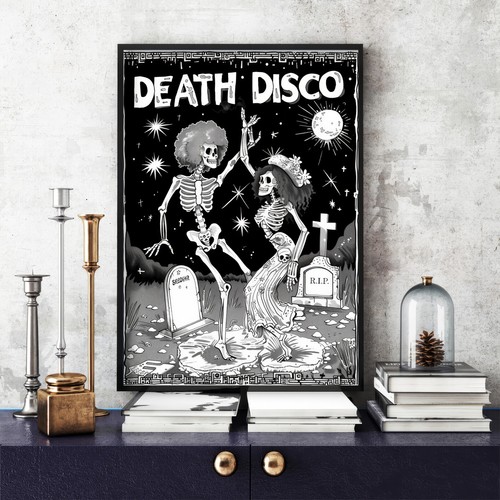 Death disco skelett poster - death,