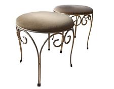 SCHÖNER HOCKER – STUHL – SESSEL - POLSTERSTUHL – MESSING - VINTAGE-PRO STUHL