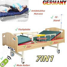 7IN1 Pflegebett Krankenhausbett Seniorenbett Elektrisch Verstellbar 200*90cm DE