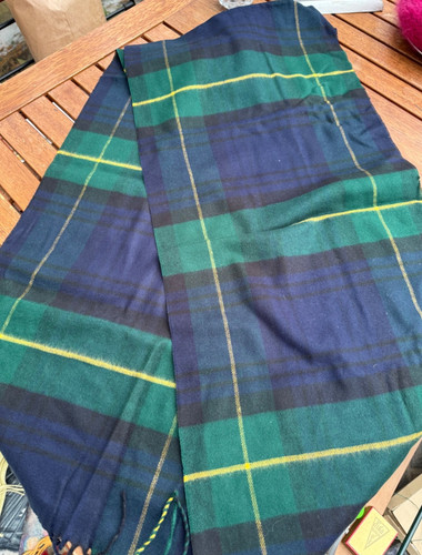 Schal kariert grün - , blau