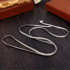 B37 flache Panzerkette 3 mm Sterling Silber 925 Länge wählbar