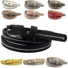 Schmaler Damen Gürtel echt