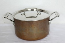 SCHÖNER SCHWERER KUPFERTOPF AUS DÄNEMARK "SCANPAN", INNEN EDELSTAHL  #10955