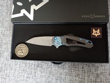 Fox Knives Metamorphosis Damaskus Carbon Titan FX-556-B1 Blue TFG