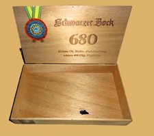 Alt LEERE ZIGARRENKISTE HOLZSCHACHTEL aufklappbar Holzkiste Holz Box Kiste 1411
