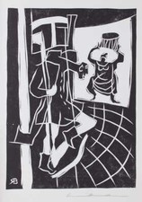 Rudolf Breilmann (1929 - 2018) - Ulenspiegel Holzschnitt