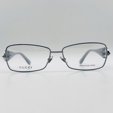 Gucci Brille Damen eckig hell blau grau GG Logo GG 2840 NEU