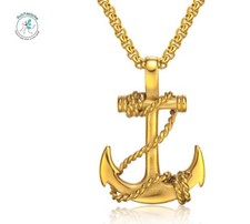 Halskette Anker Edelstahl Maritim Amulett Talisman Glücksbringer Geschenkidee