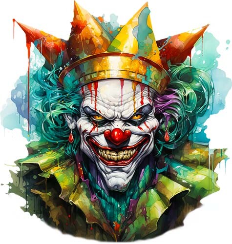 Bunte halloween clown - bunte,