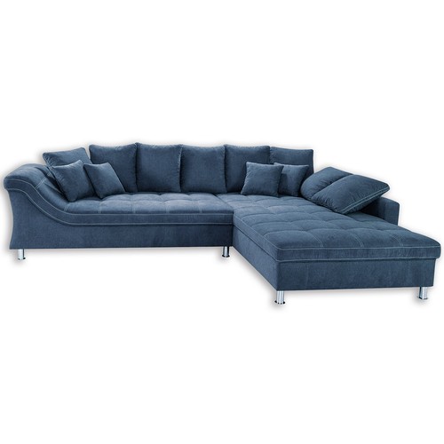 Ecksofa blau beidseitig - -,