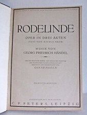 Händel, Georg Friedrich: Rodelinde. Oper in drei Akten.
