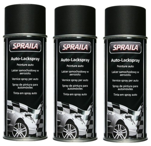 Lackspray schwarz matt - , 3x