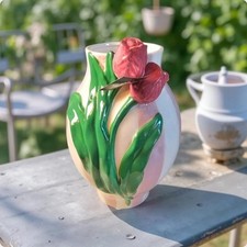 3D Tulpen Vase Blumenvase rosa
