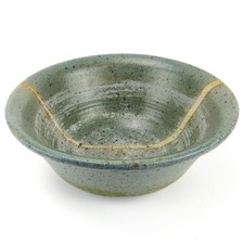 VINTAGE Studio-Keramik Schale gemarkt Ritzsignatur Studio Pottery Bowl 20,cm
