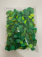 Moosgummi Herz,  Glitzer Grün, 520 Stück für Schultüte und basteln
