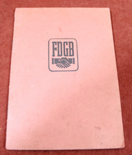 FDGB Mitgliedsbuch -mit Marken