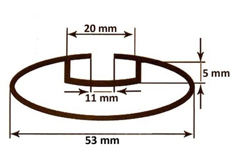 Alu relingträger vdp - alu, l120